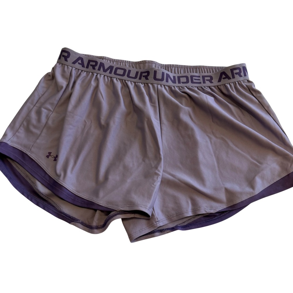 Under Armour Play Up 3.0 Twist Shorts Womens XXL Purple Athletic Running 1362272